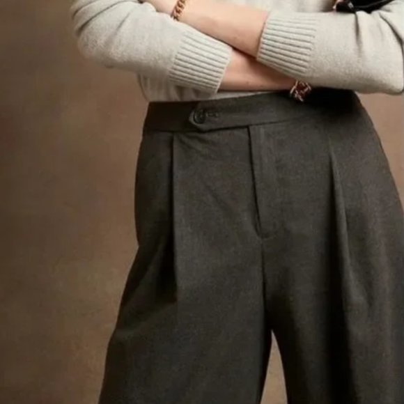 NWT Banana Republic Black Wide Leg Pants - Multiple Sizes - Picture 3 of 3